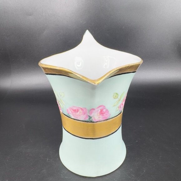 HR Cacilie Bavaria Germany Pitcher Jug Gold Trim Floral Pattern Favorite Marked - Picture 8 of 14